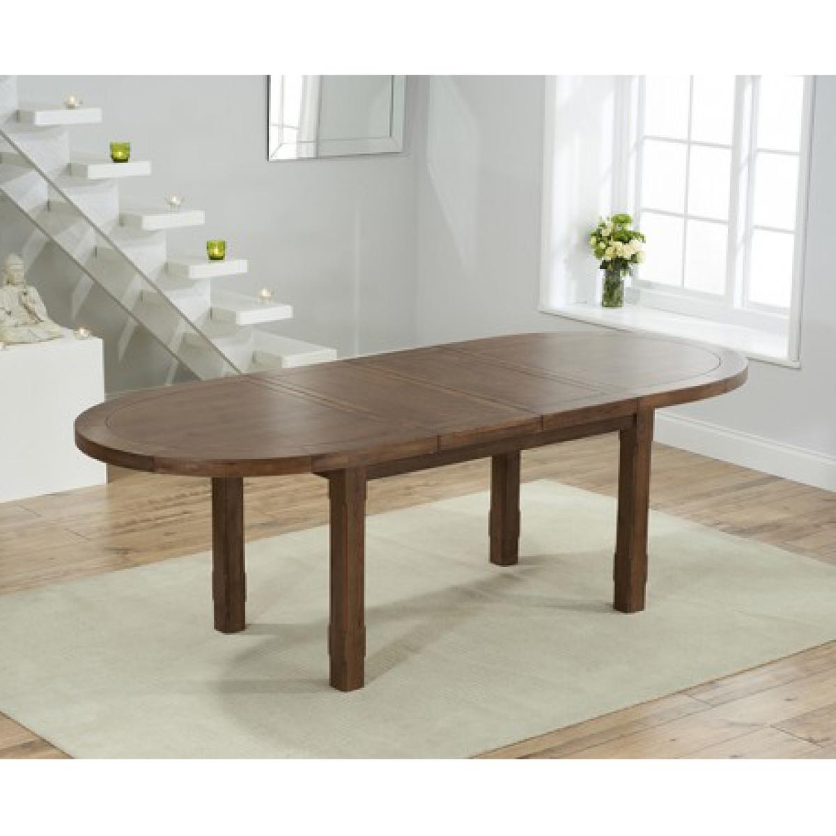 Extending Caversham Dark Oak Dining Table with 8 Natural Darcy Chairs – image 18