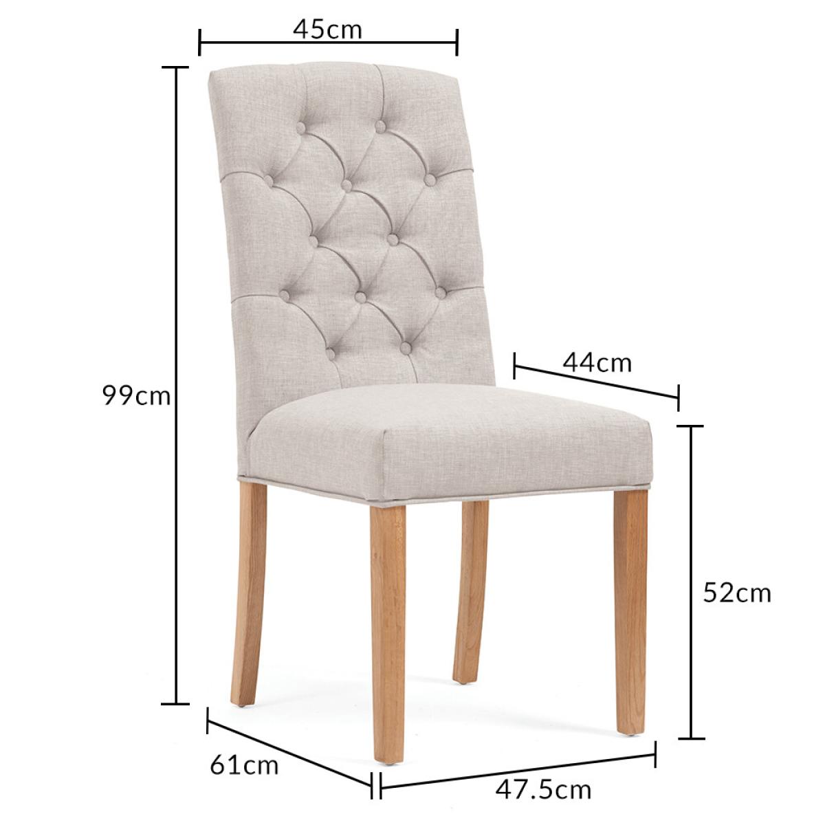 Extending Thetford 180cm Solid Oak Dining Table With 8 Natural Isabella Fabric Chairs – image 18