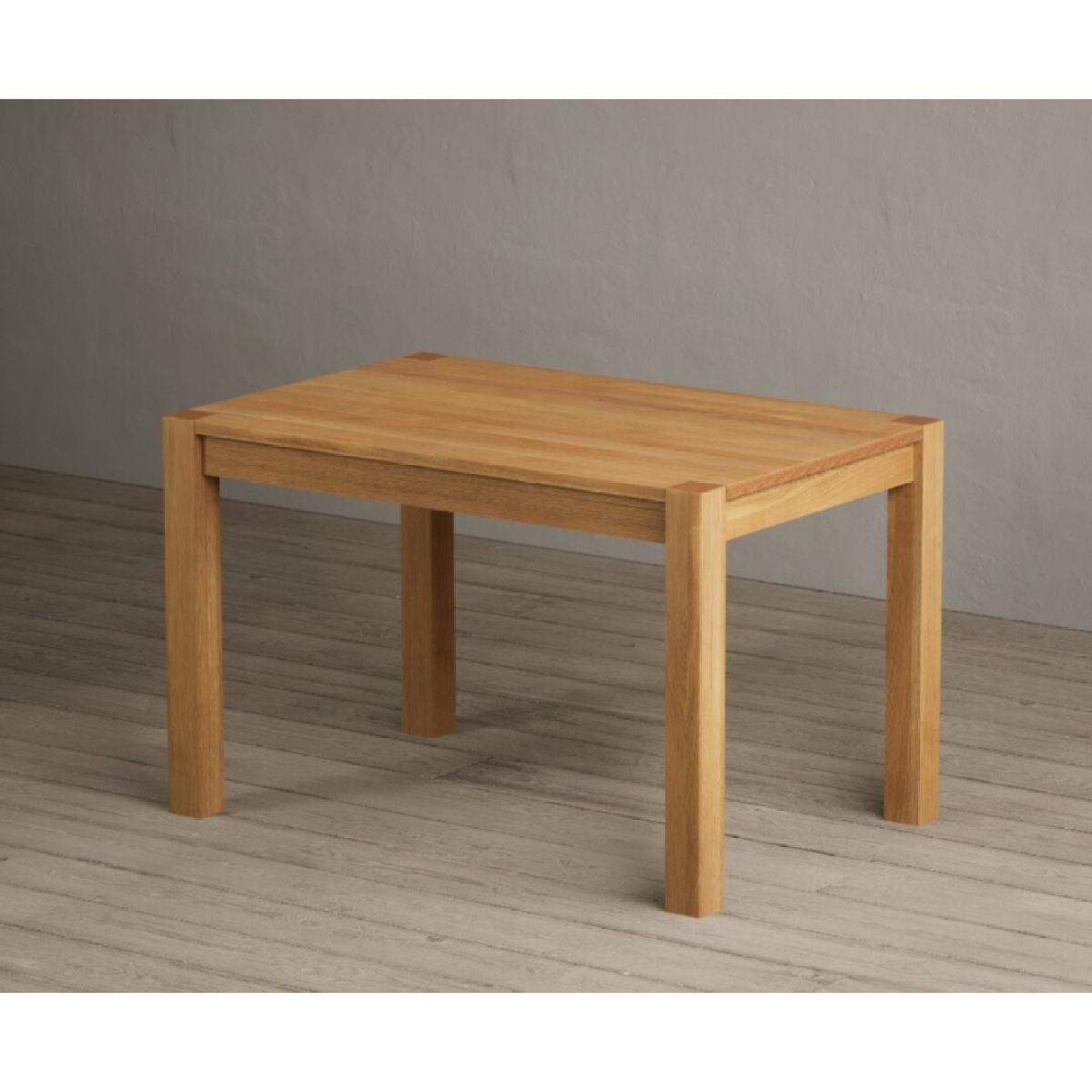 Thetford 120cm Oak Dining Table with 6 Linen Natural Solid Oak Chairs – image 32