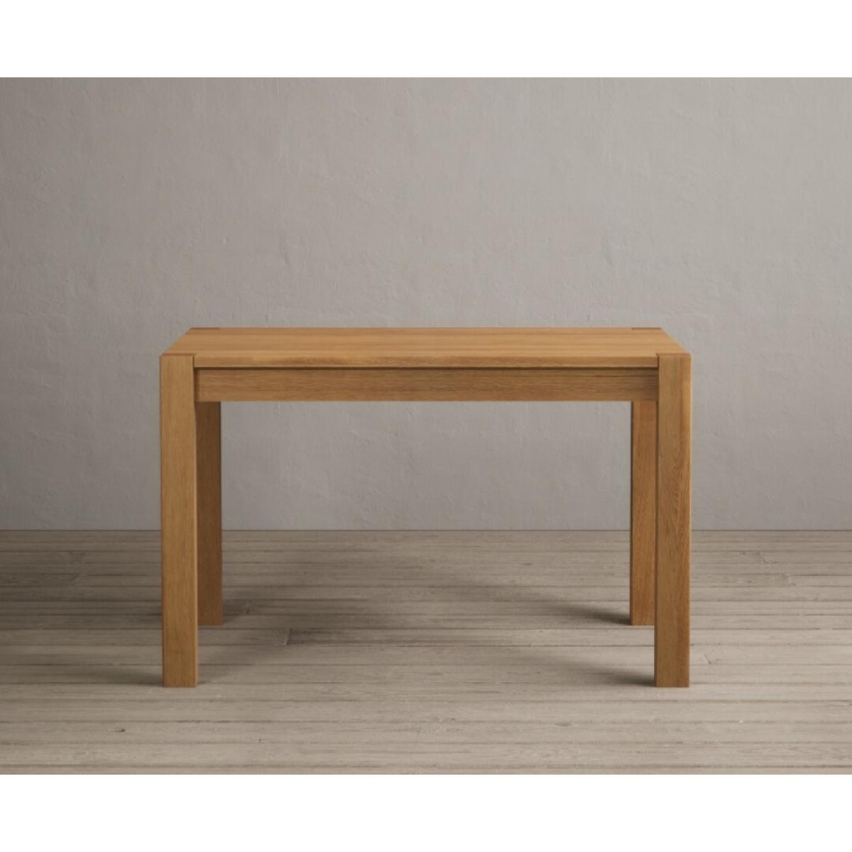 Thetford 120cm Oak Dining Table with 6 Linen Natural Solid Oak Chairs – image 33