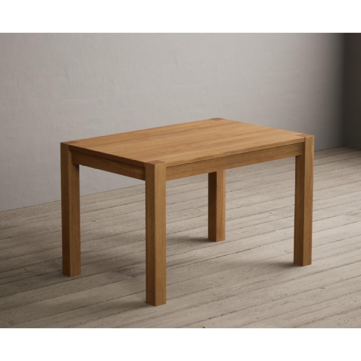Thetford 120cm Oak Dining Table with 6 Linen Natural Solid Oak Chairs – image 34