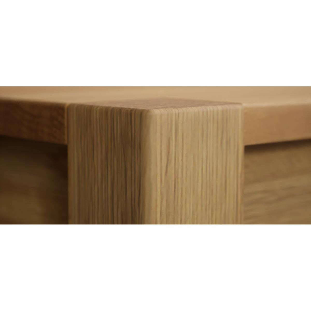 Thetford 120cm Oak Dining Table with 6 Linen Natural Solid Oak Chairs – image 36