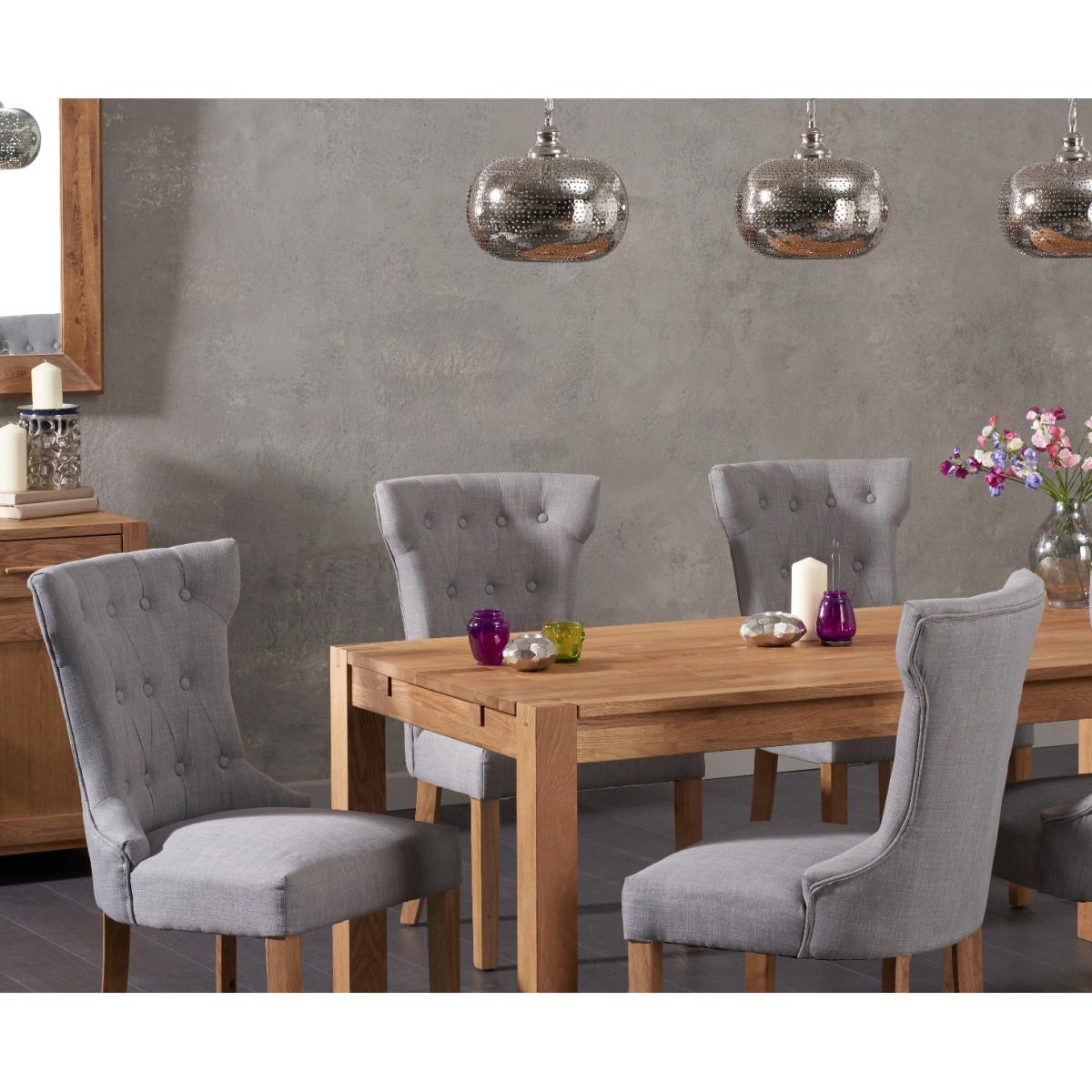 Thetford 150cm Oak Dining Table with 6 Natural Clara Chairs – image 3