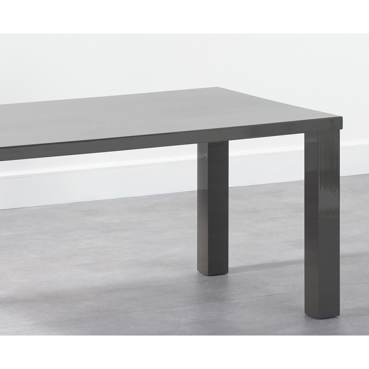 Atlanta 200cm Dark Grey High Gloss Dining Table With 8 Black Cavello Chairs – image 4