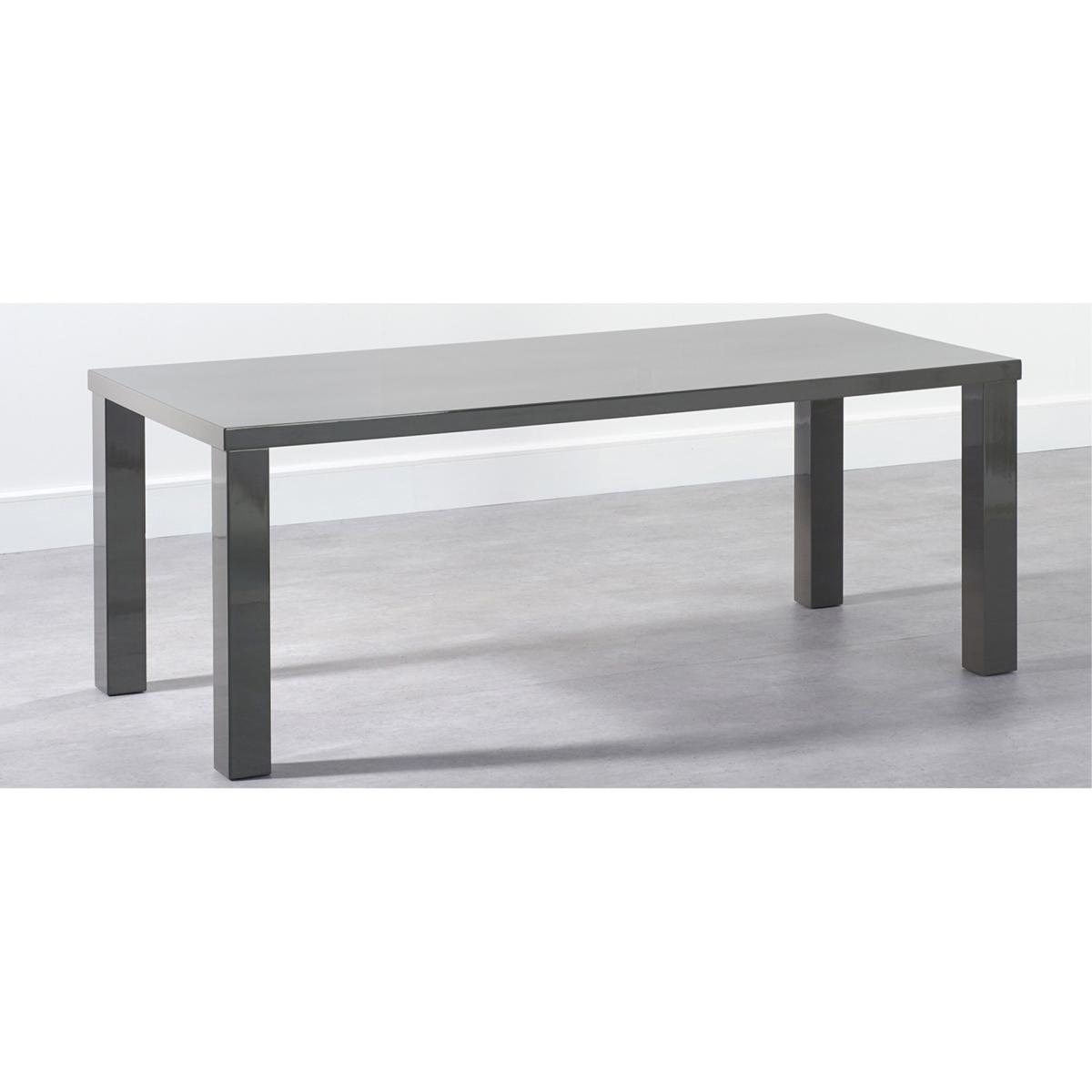 Atlanta 200cm Dark Grey High Gloss Dining Table With 8 Black Cavello Chairs – image 9