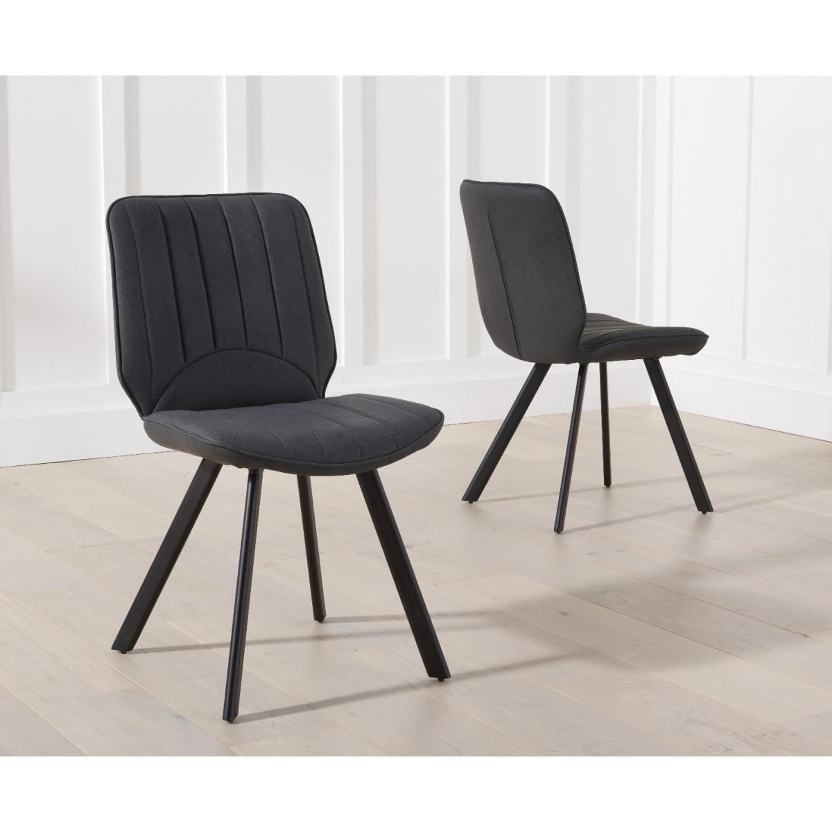 Jacob 180cm Grey Extending Stone Dining Table With 8 Brown Hendrick Faux Leather Chairs – image 6