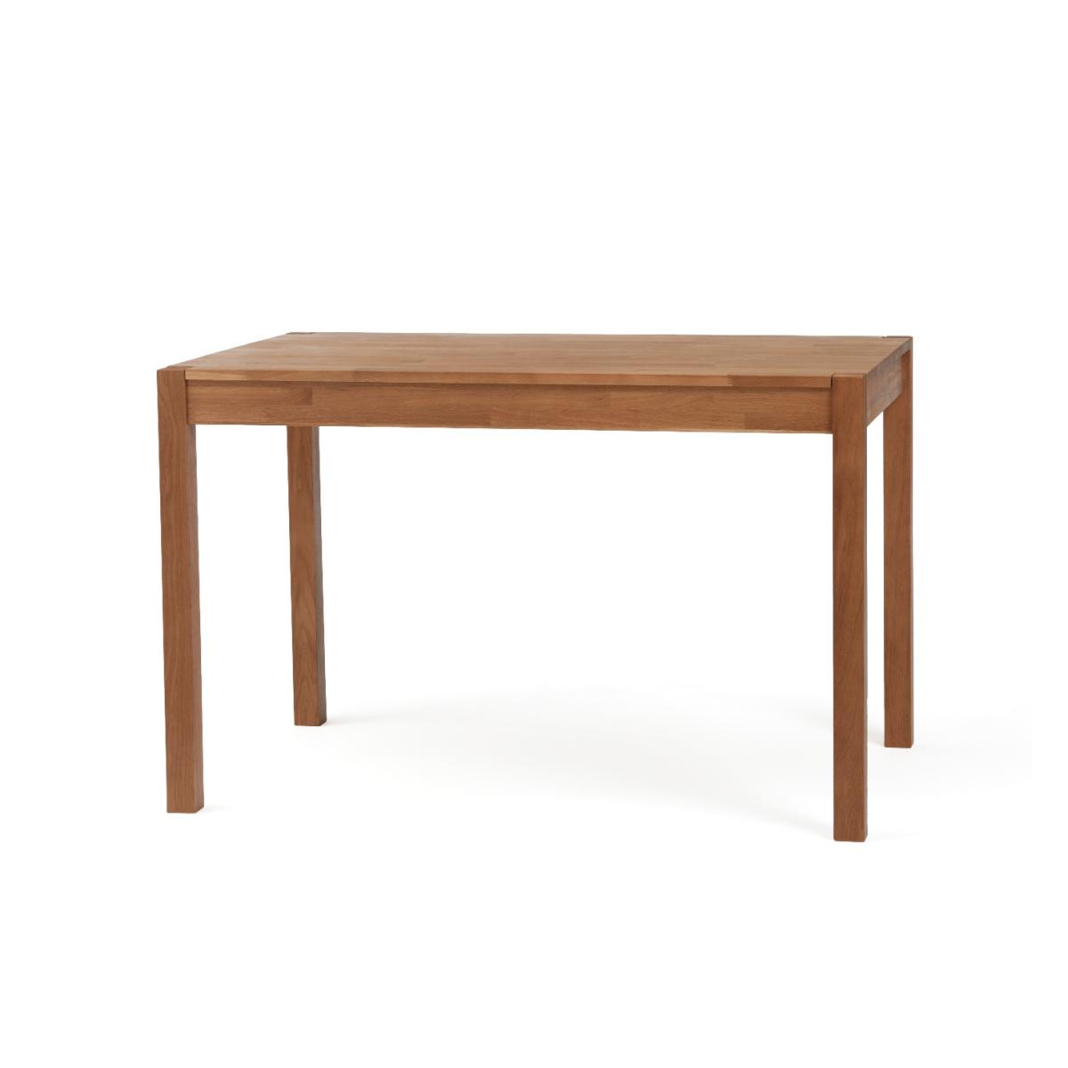 Oxford 120cm Solid Oak Dining Table With 6 Mink Orson Faux Leather Chairs – image 9
