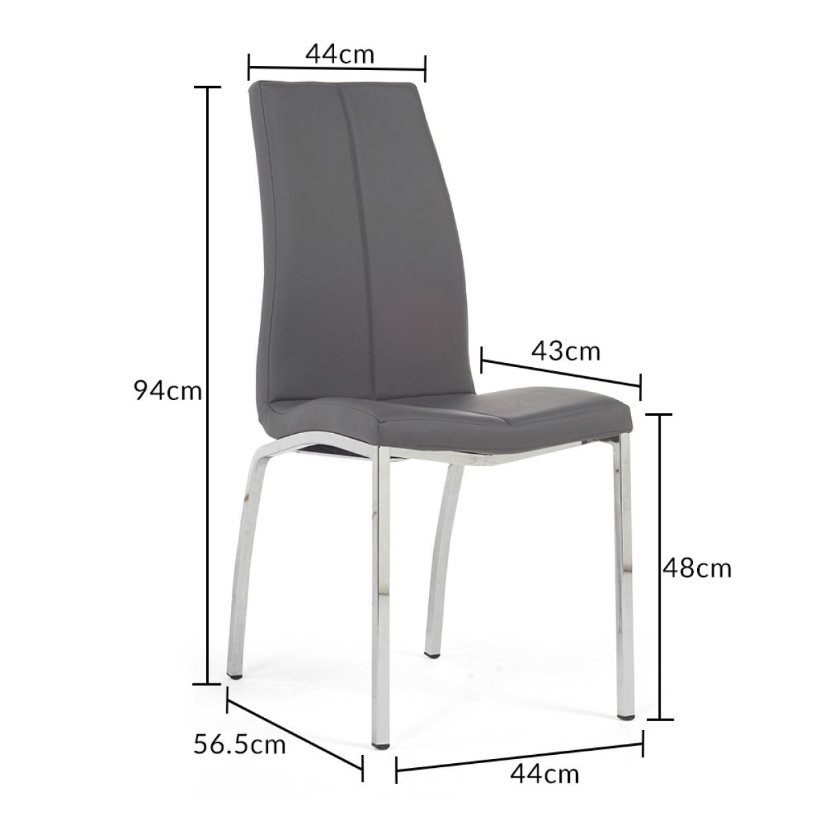 Atlanta 120cm Light Grey Gloss Dining Table With 6 Grey Cavello Chairs – image 17