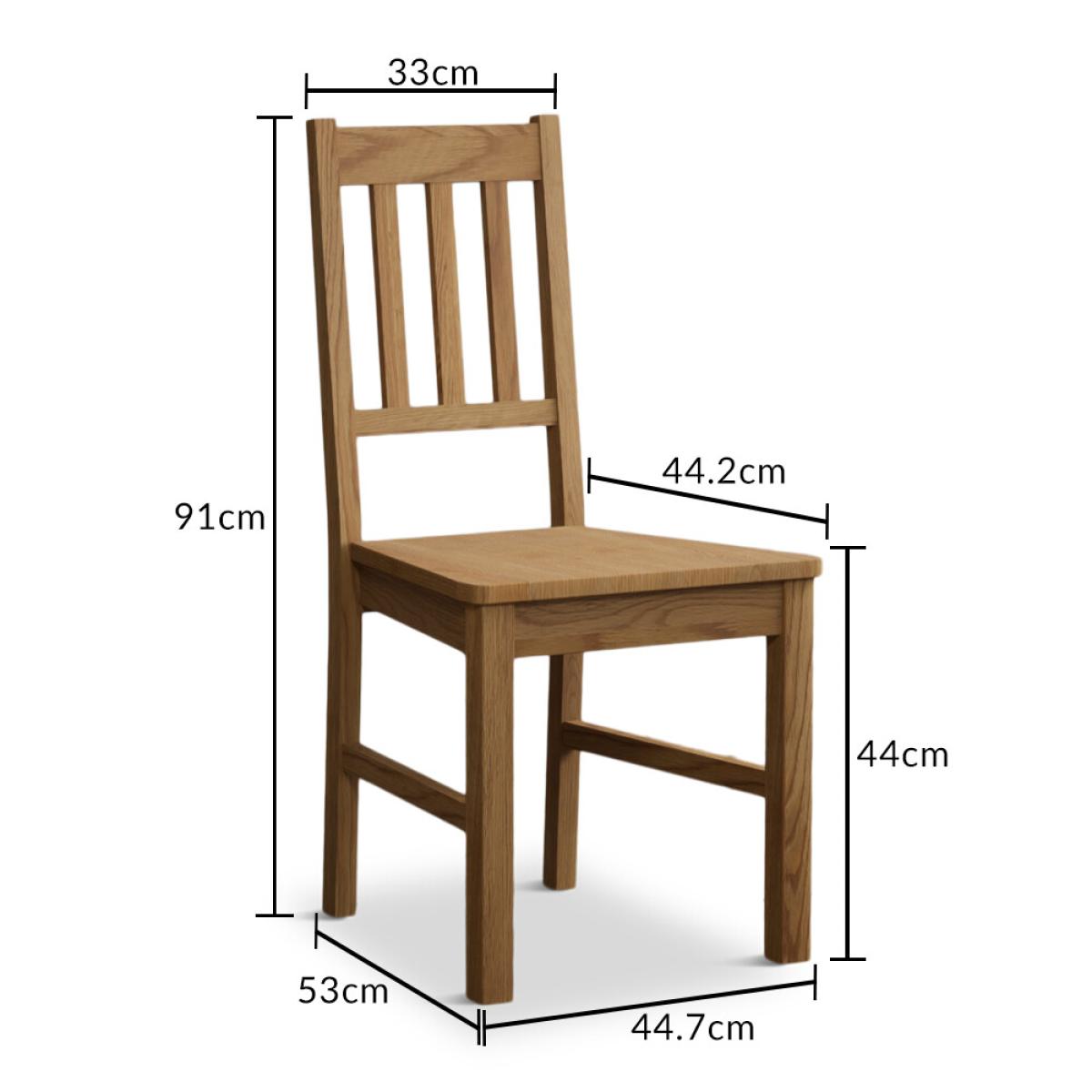 York 80cm Solid Oak Dining Table With 4 Oak York Chairs – image 24