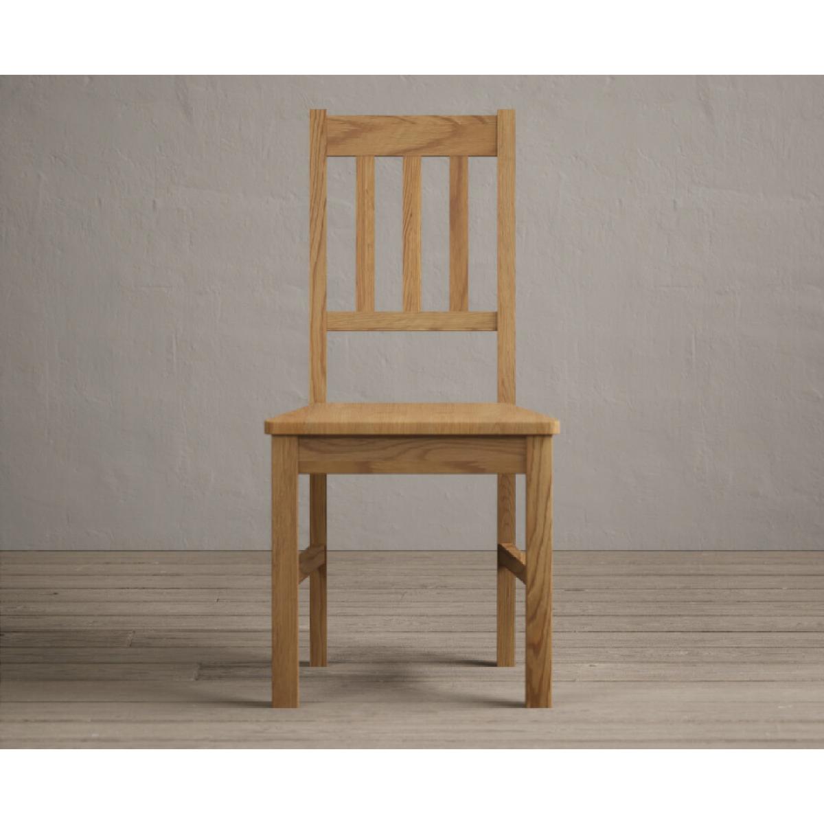 York 80cm Solid Oak Dining Table With 4 Oak York Chairs – image 6