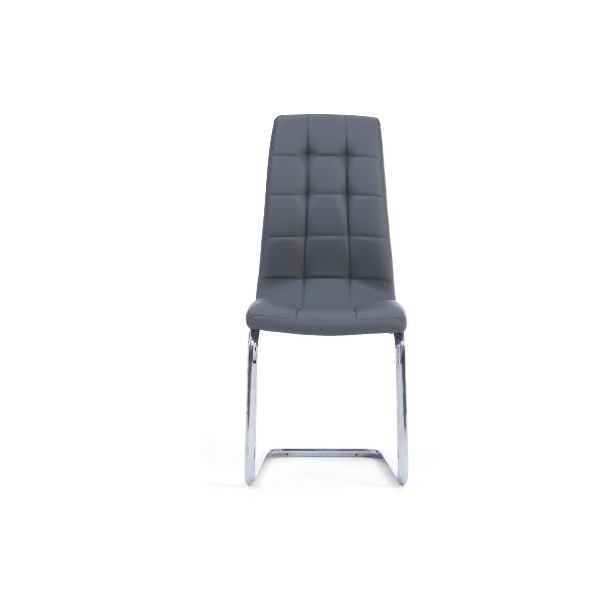 Denver 110cm Glass Dining Table with 4 Grey Vigo Chairs – image 21
