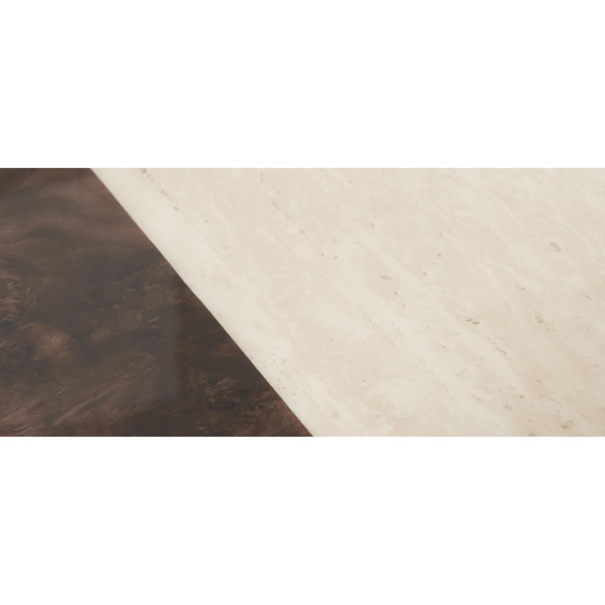 Assisi 180cm Cream Pedestal Marble Dining Table With 4 Brown Novara Chairs – image 11