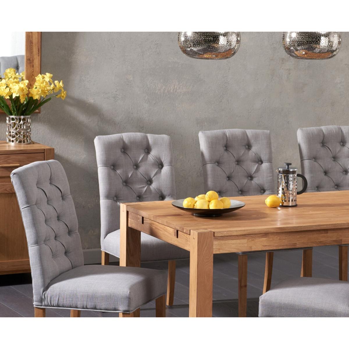 Verona 150cm Oak Dining Table with 6 Natural Isabella Chairs – image 2