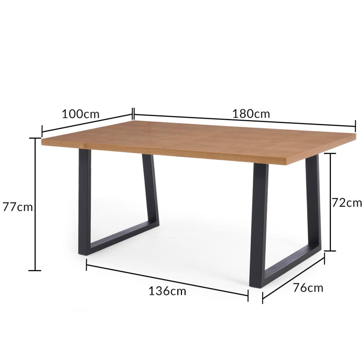 Urban 180cm Ash and Veneer Industrial Dining Table with 8 Grey Hendrick Chairs – image 19