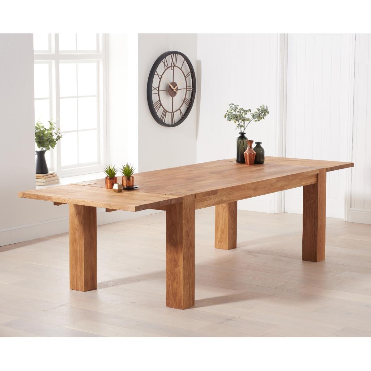 Sheringham 200cm Solid Oak Dining Table with 10 Mink Brody Chairs with Sheringham Oak Extensions – image 4