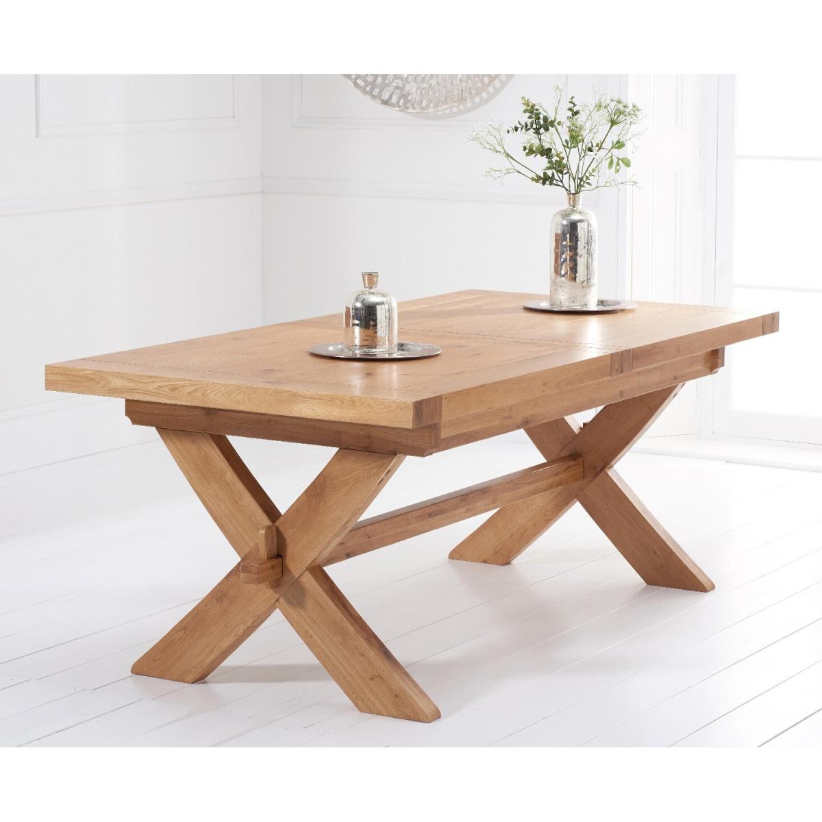 Extending Buckley 200cm Solid Oak Dining Table with 10 Linen Natural Chairs – image 68
