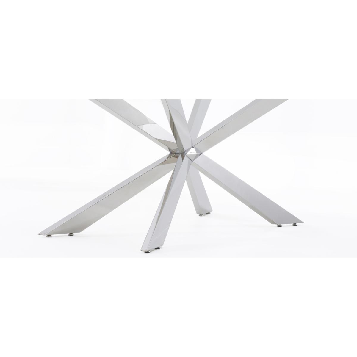 Juniper 200cm Glass Dining Table With 6 Grey Hampstead Z Chairs – image 11
