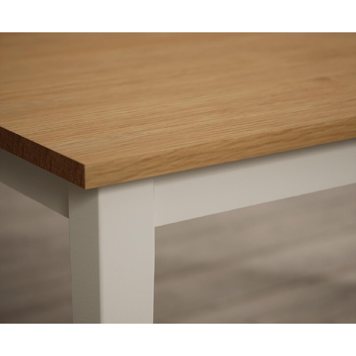 Kendal 150cm Solid Oak and Cream Painted Dining Table with 4 Blue Kendal Chairs with 2 Oak and Cream Benches – image 19