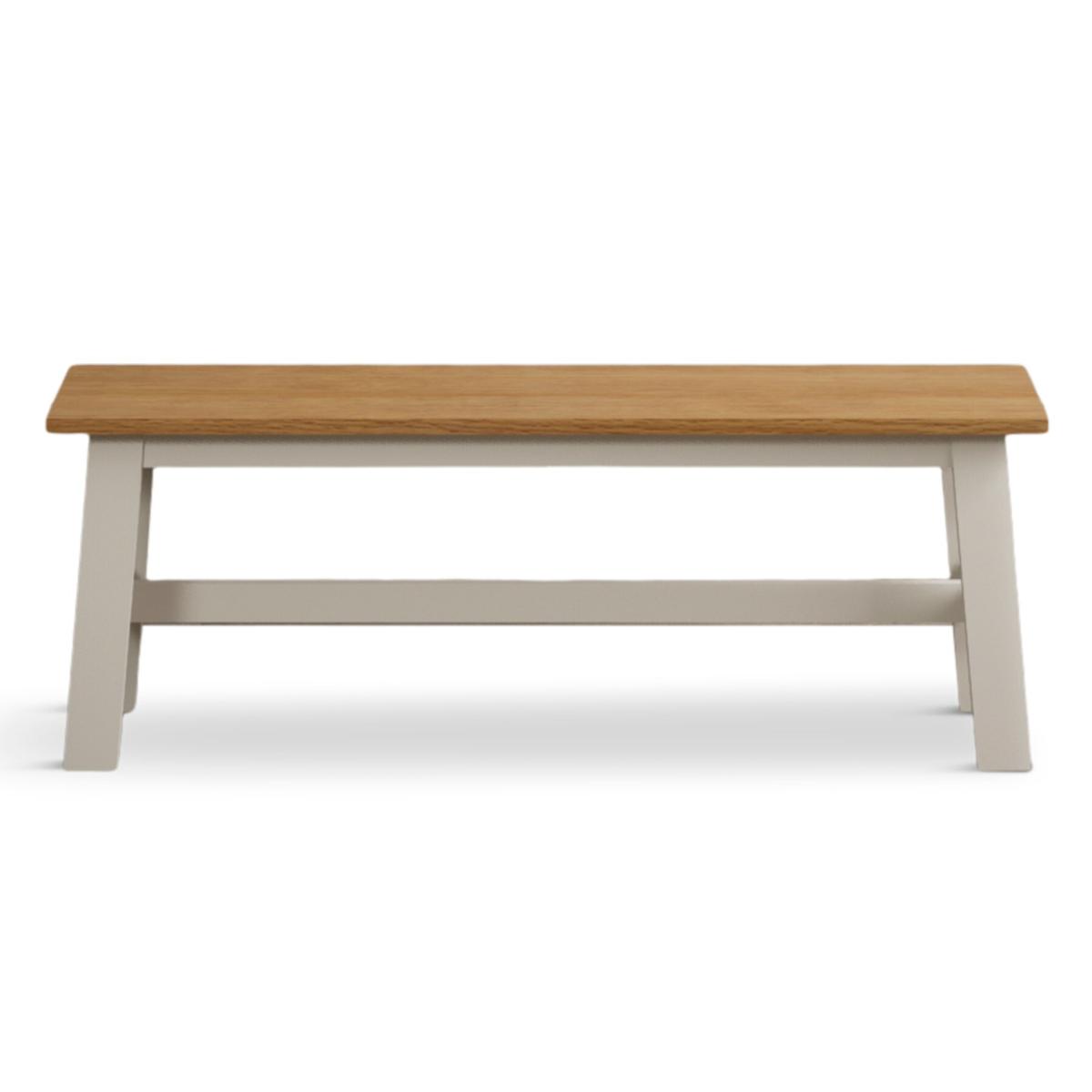 Kendal 150cm Solid Oak and Cream Painted Dining Table with 4 Blue Kendal Chairs with 2 Oak and Cream Benches – image 32