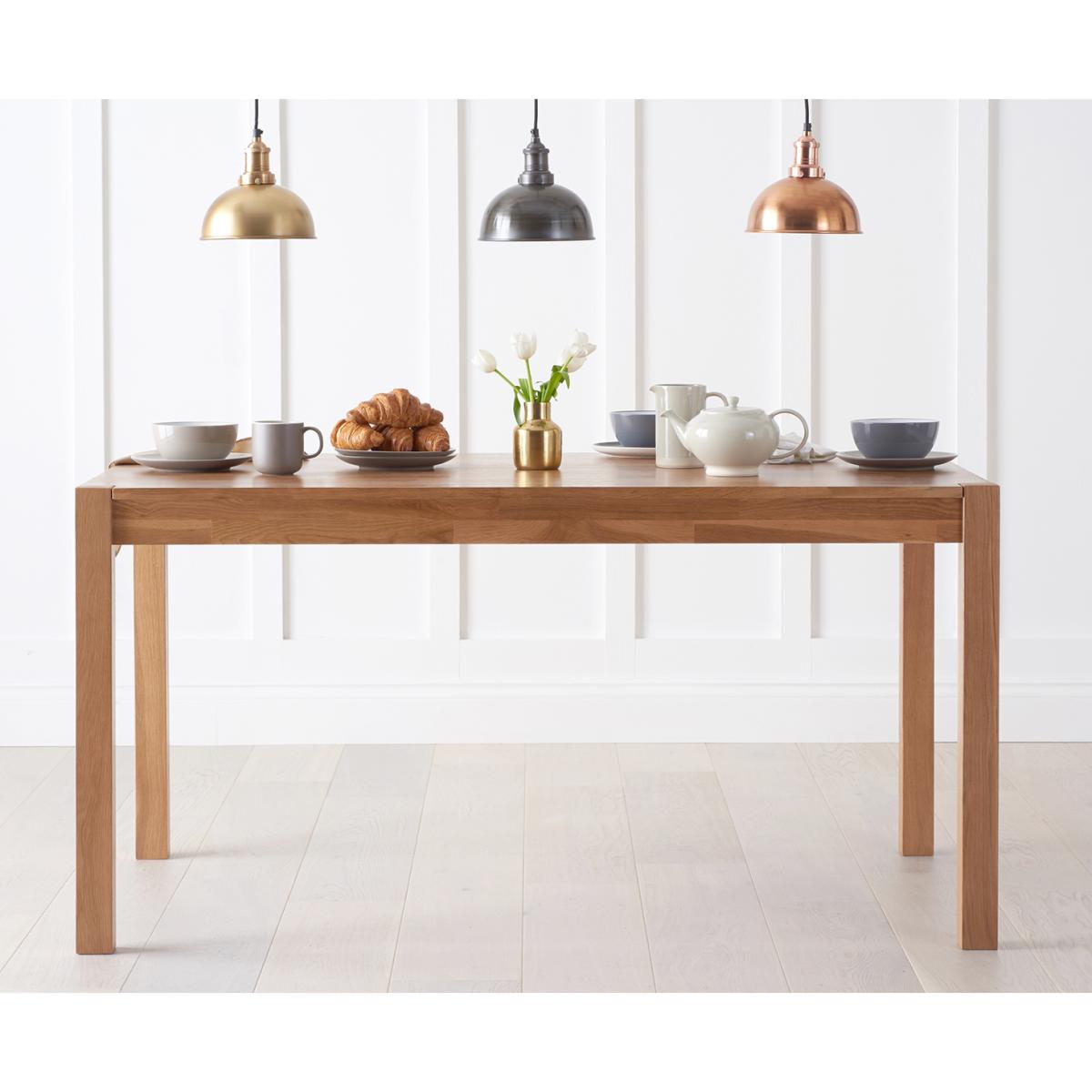 Oxford Solid Oak 150cm Dining Table with 6 Brown Olivia Chairs – image 2