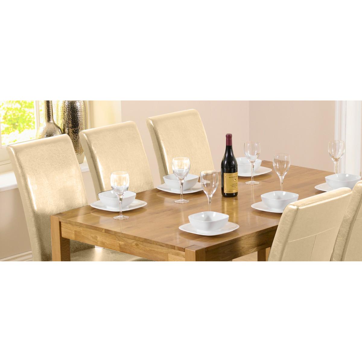 Oxford Solid Oak 150cm Dining Table with 6 Brown Olivia Chairs – image 21