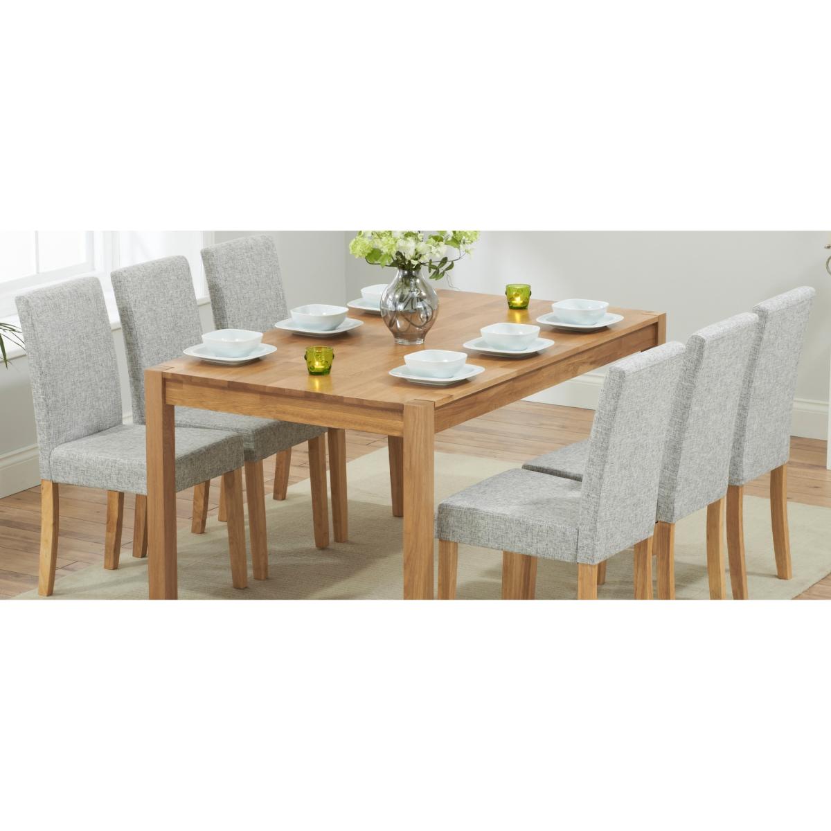Oxford Solid Oak 150cm Dining Table with 6 Brown Olivia Chairs – image 23