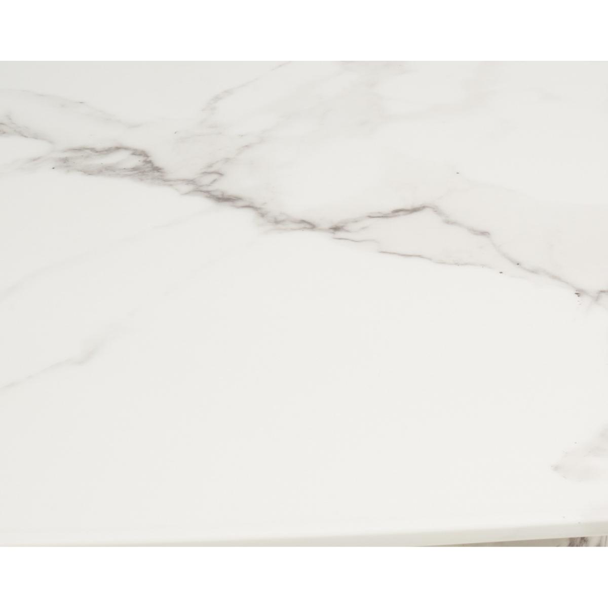 Antonio 260cm White Marble Table With 8 Grey Sienna Velvet Chairs – image 16