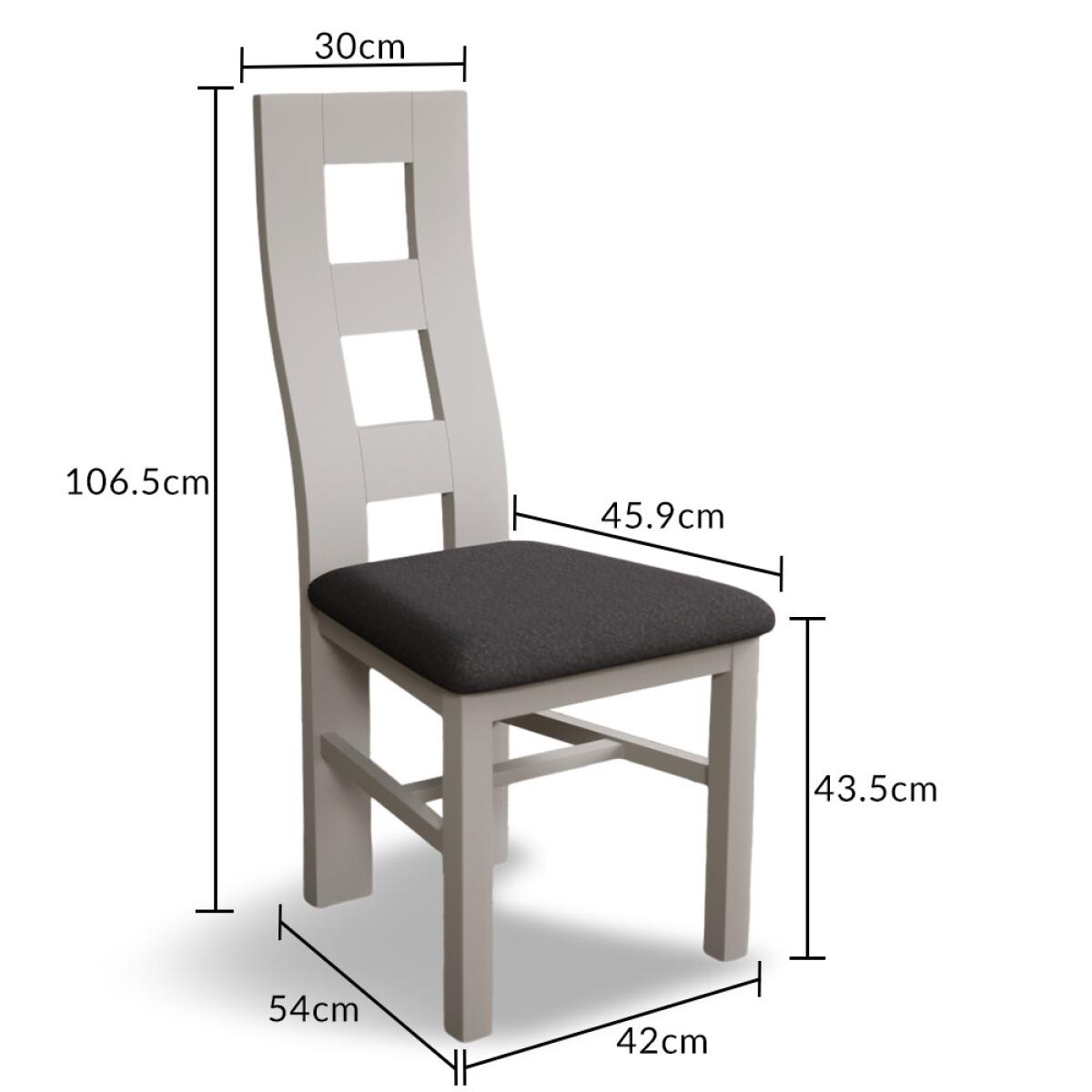 Hampshire 180cm Oak and Soft White Extending Dining Table With 6 Charcoal Grey Flow Back Chairs – image 27