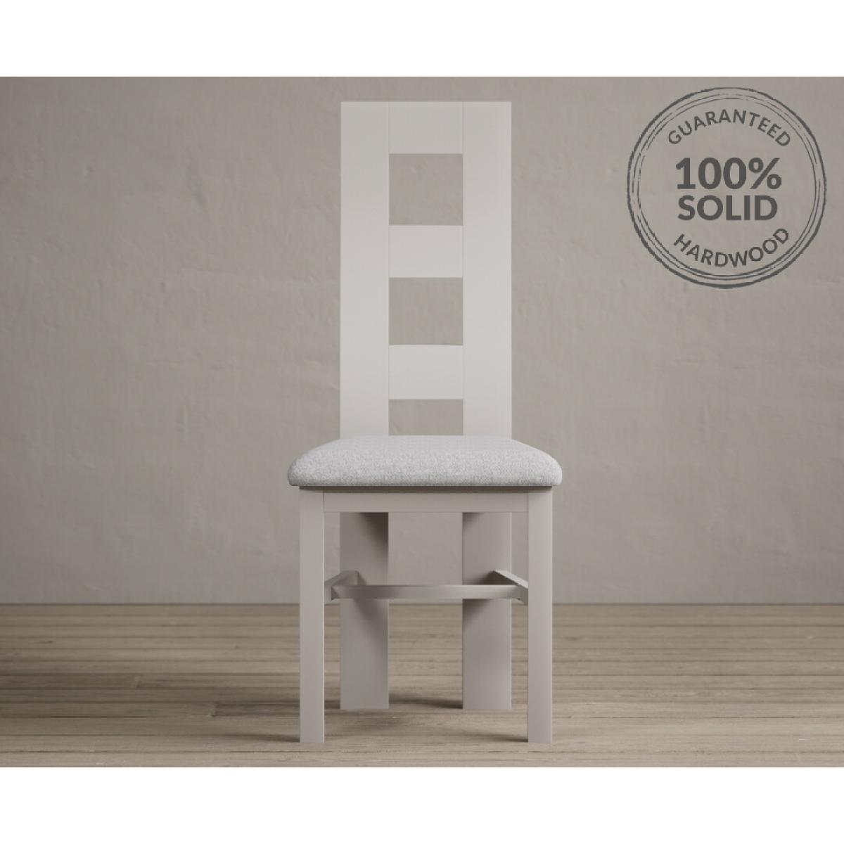 Hampshire 180cm Oak and Soft White Extending Dining Table With 6 Charcoal Grey Flow Back Chairs – image 9