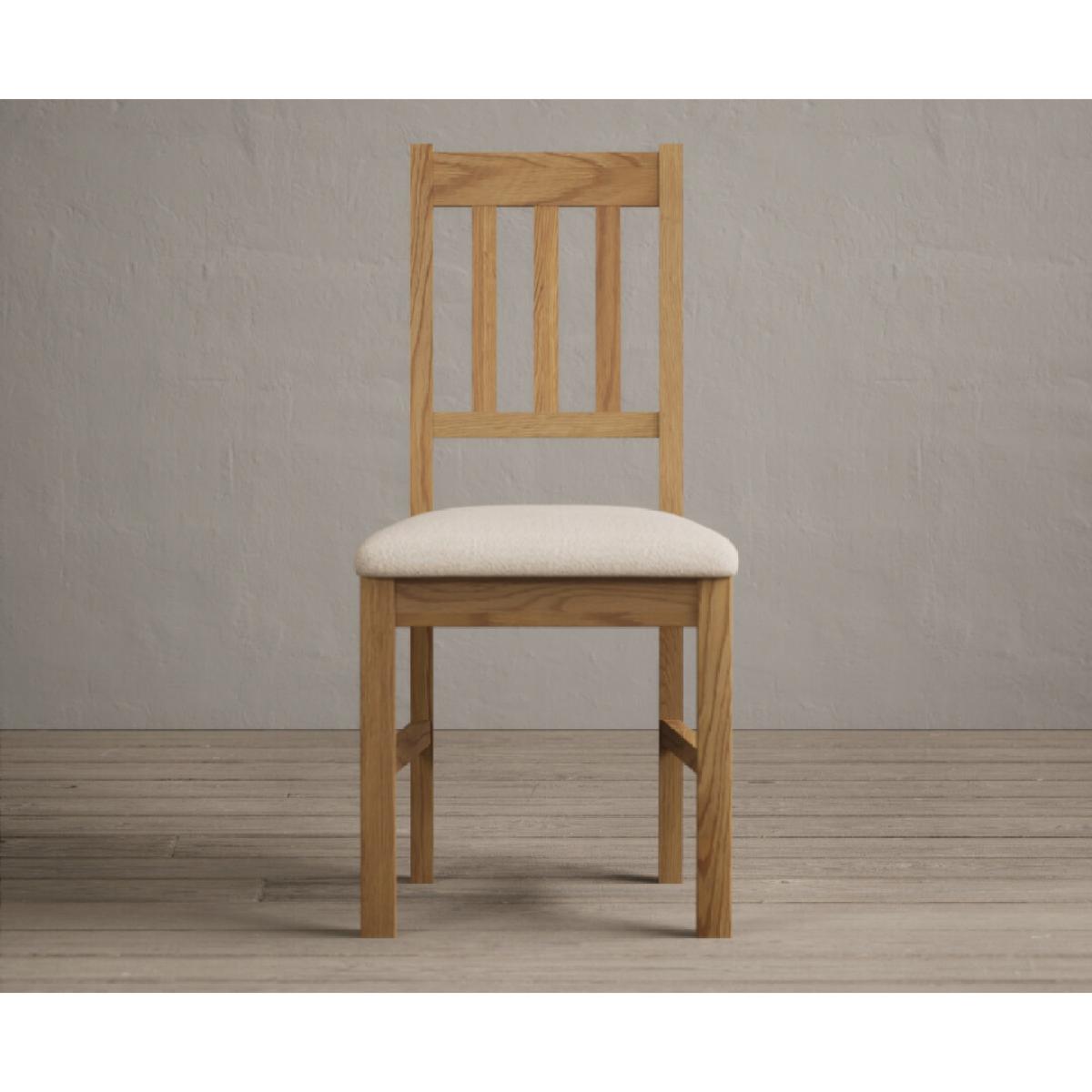 Extending York 90cm Solid Oak Dining Table With 2 Linen York Chairs – image 6