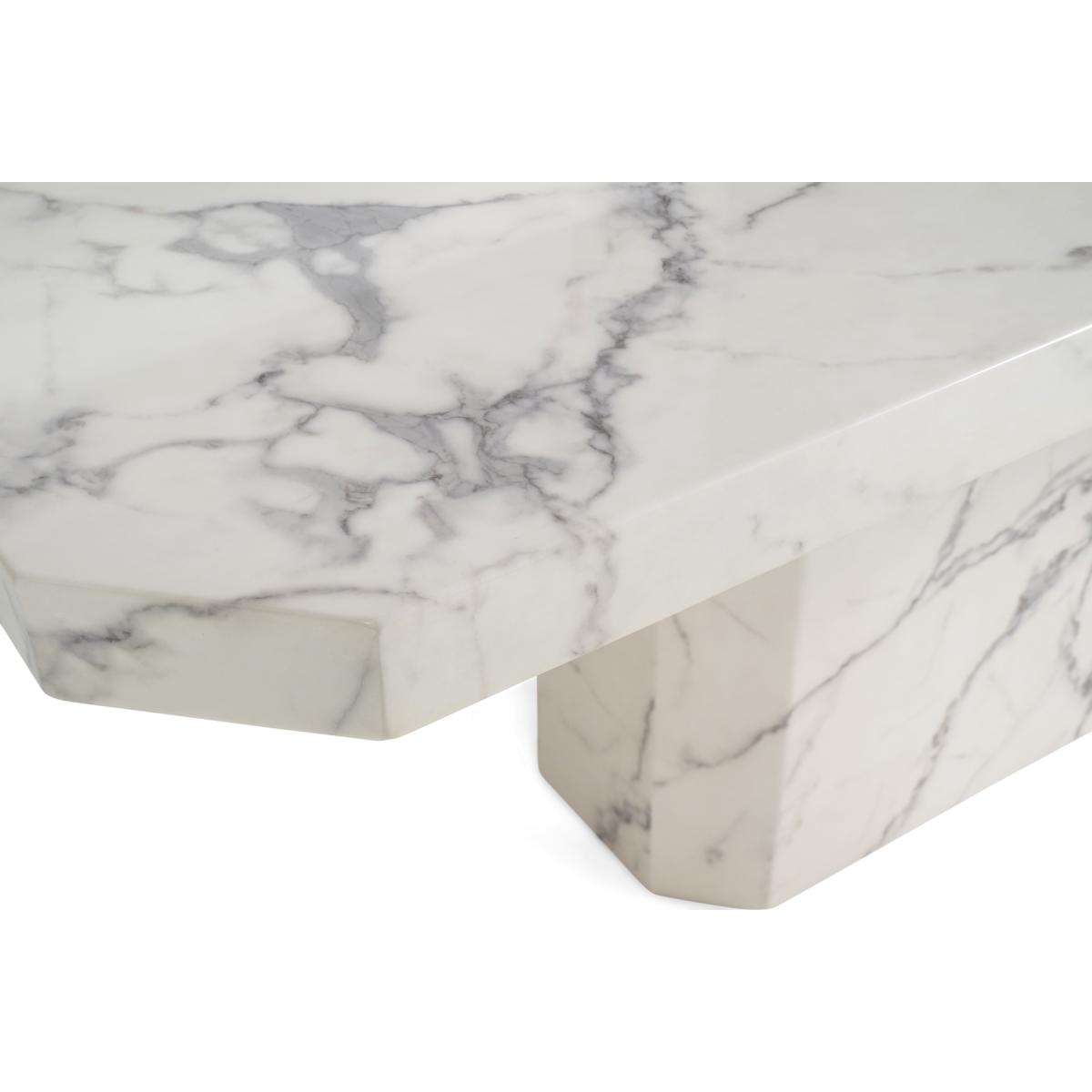 Belle 160cm White Marble Dining Table With 8 Ivory White Hampstead Dining Chairs – image 8