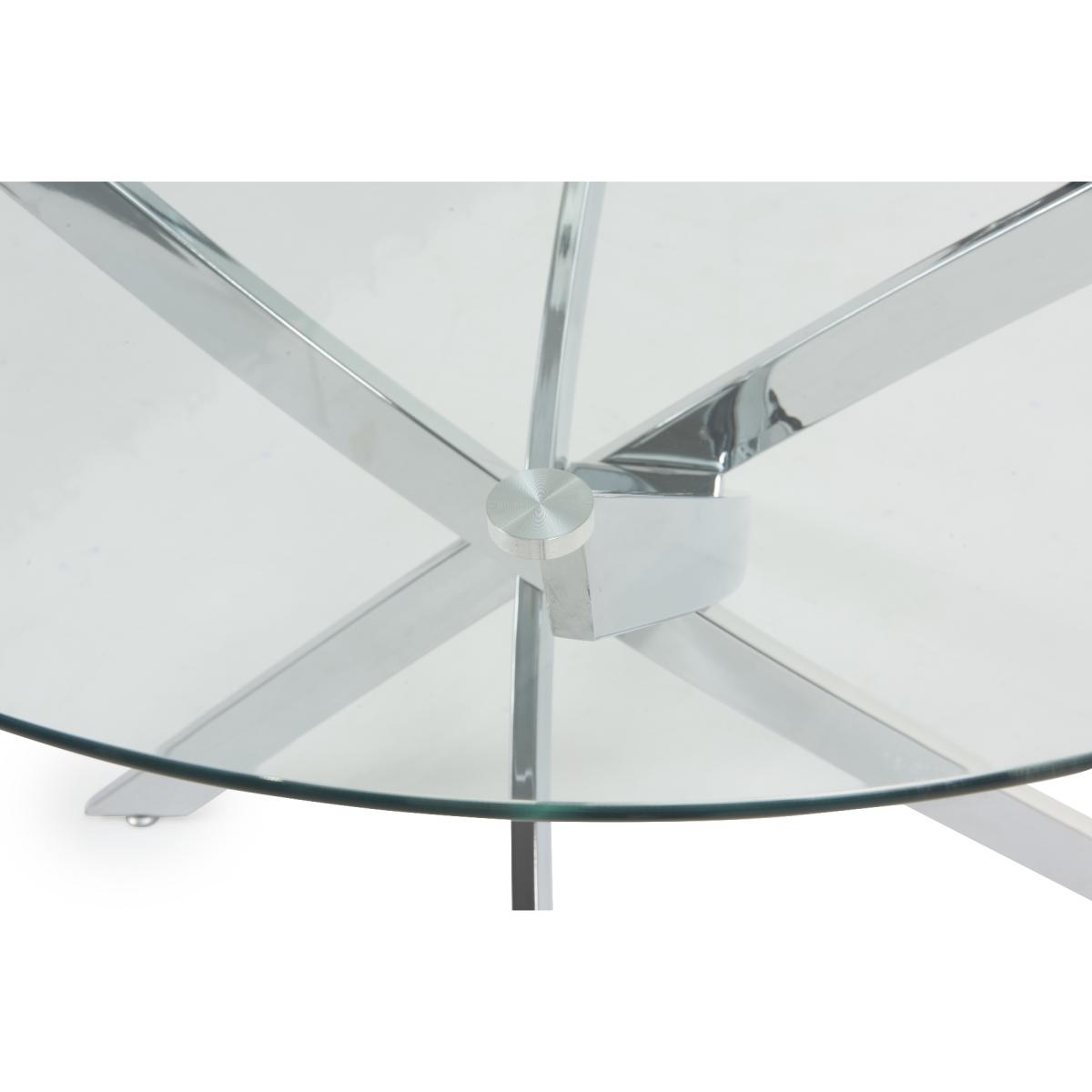 Denver 120cm Glass Dining Table With 4 Red Enzo Chairs – image 22