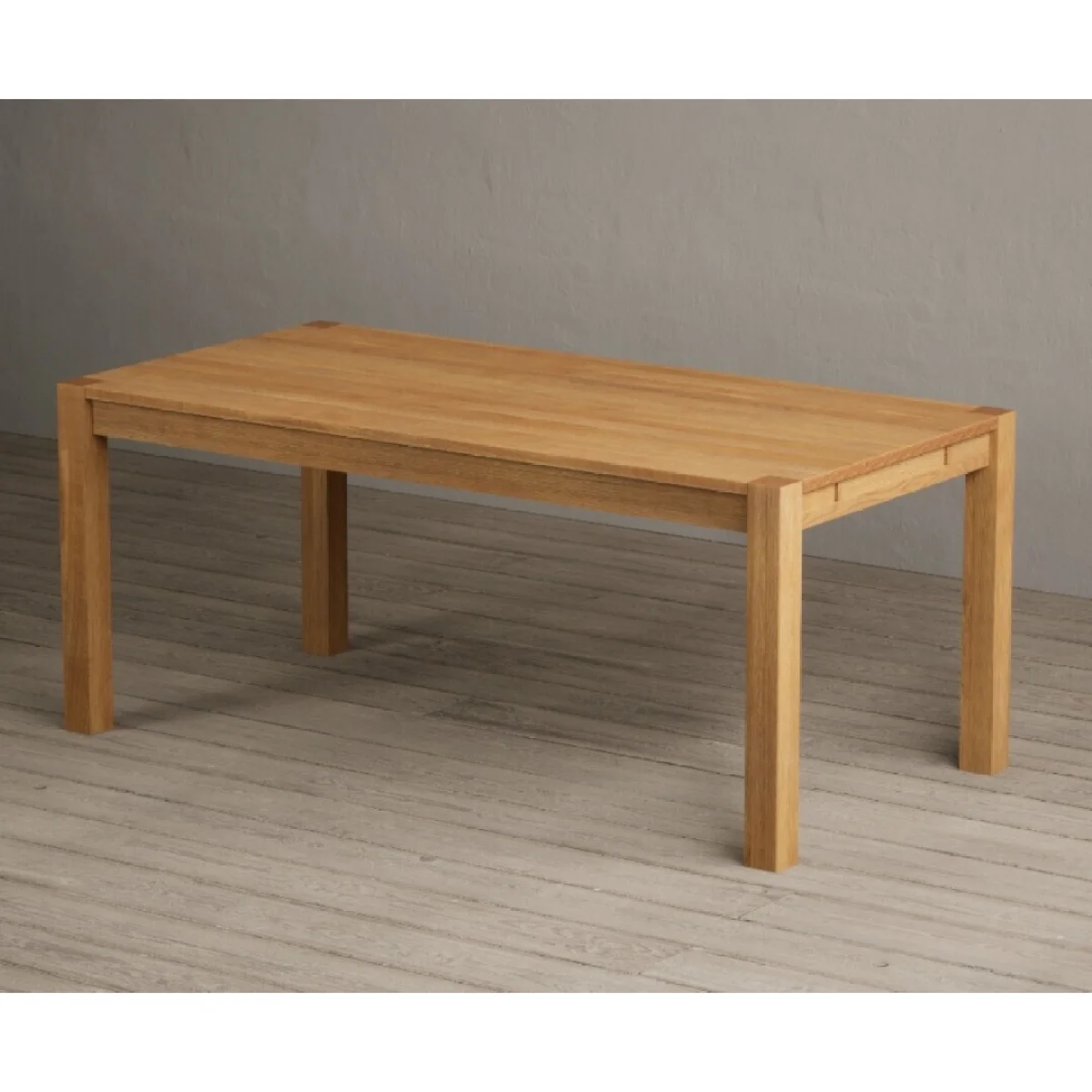 Thetford 150cm Oak Dining Table with 4 Natural Scroll Back Chairs – image 8