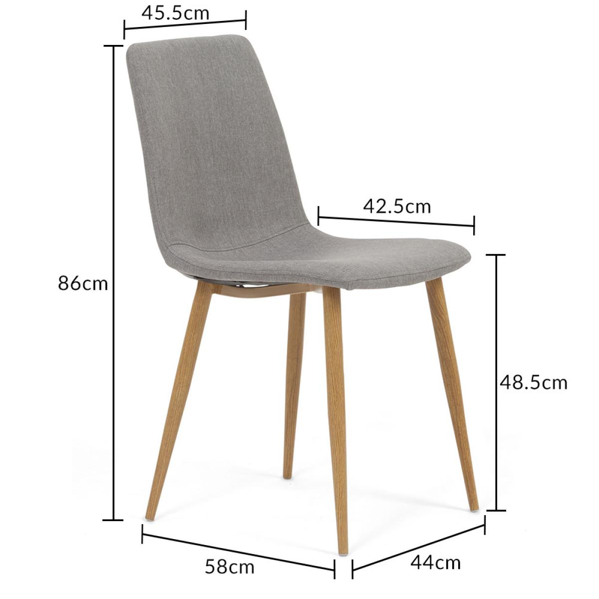York 150cm Solid Oak Dining Table With 4 Grey Astrid Fabric Chairs And 2 Benches – image 17