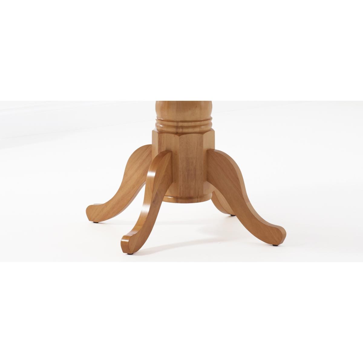 Extending Epsom Oak Pedestal Table with 4 Natural Isabella Chairs – image 15
