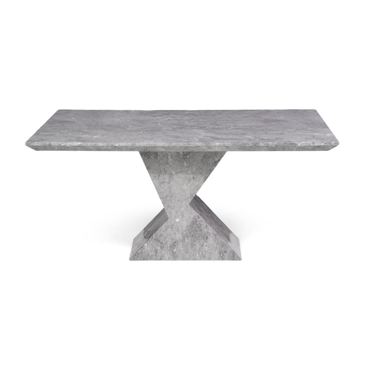 Aaron 160cm Grey Marble Dining Table With 4 Black Hampstead Dining Chairs – image 15