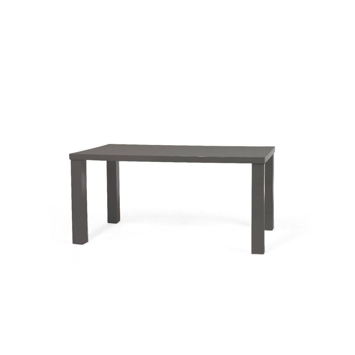 Seattle 160cm Dark Grey High Gloss Dining Table with 4 Grey Gianni Chairs – image 18