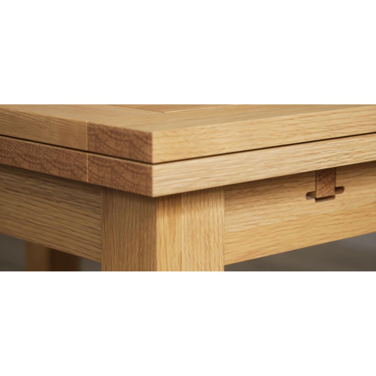 Extending Hampshire 180cm Solid Oak Dining Table With 6 Natural Braced Leg Chairs – image 11