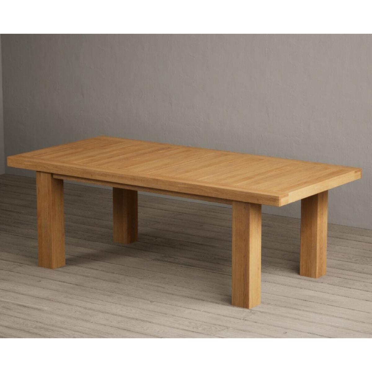 Extending Callington 230cm Oak Dining Table with 8 Cream Natural Solid Oak Chairs – image 37