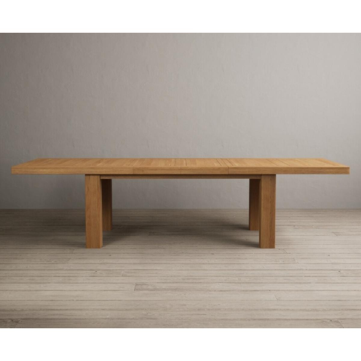 Extending Callington 230cm Oak Dining Table with 8 Cream Natural Solid Oak Chairs – image 41
