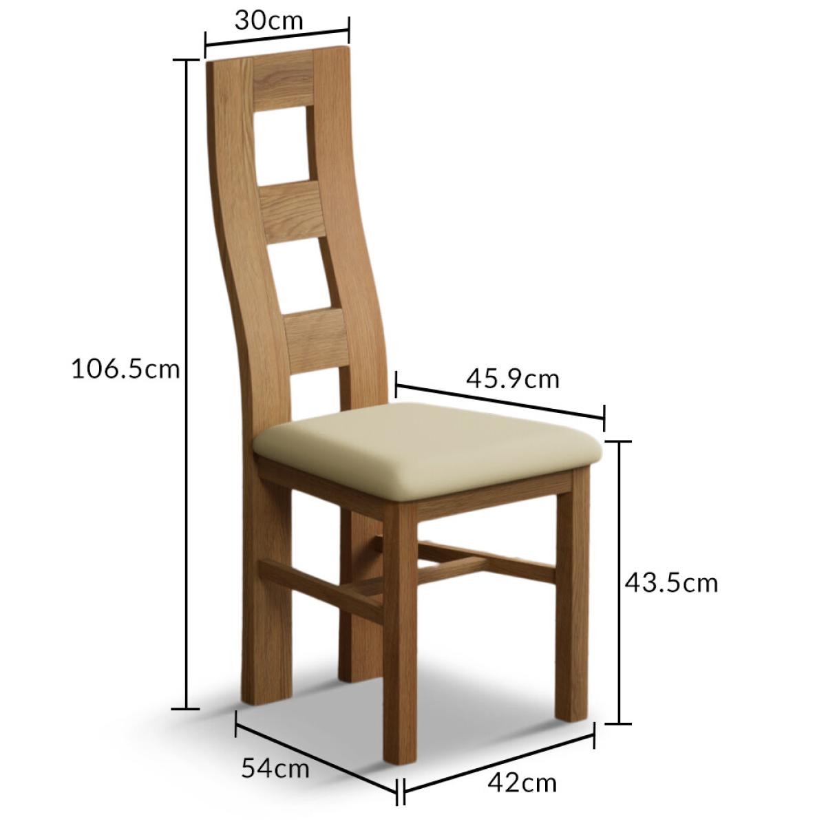 Extending Callington 230cm Oak Dining Table with 8 Cream Natural Solid Oak Chairs – image 54
