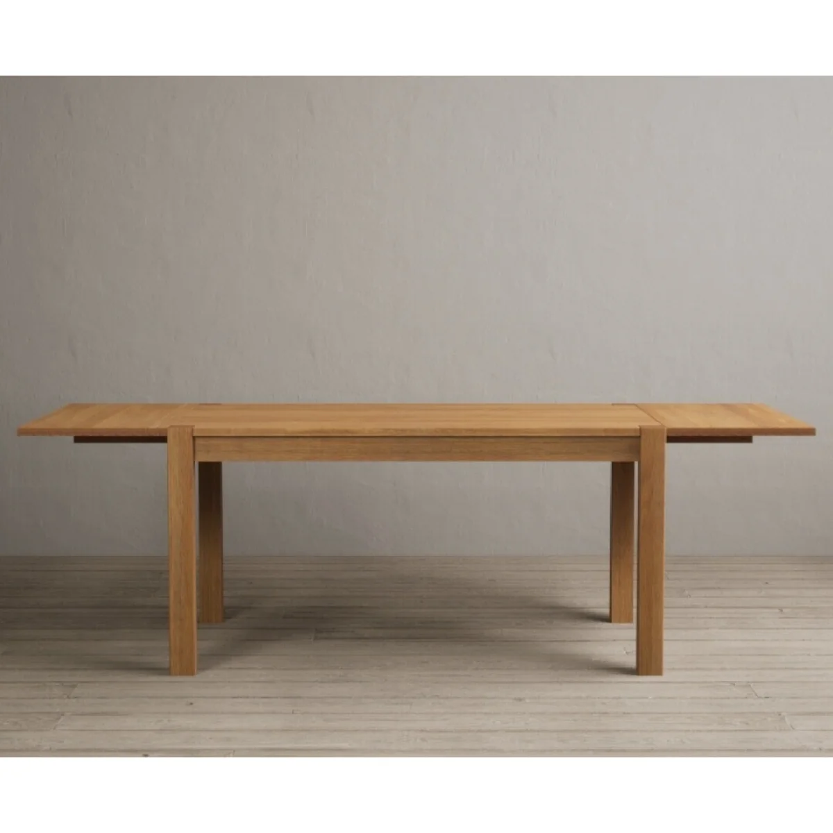 Extending Thetford 150cm Oak Table with 4 Brown Larson Chairs and 2 Brown Benches – image 13