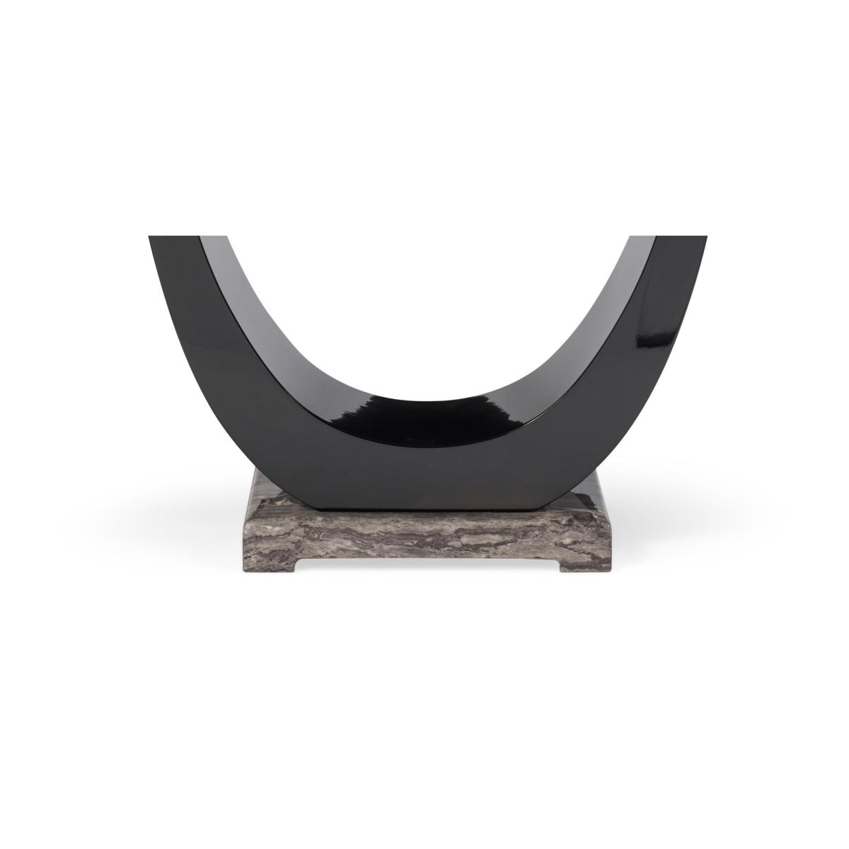Raphael 170cm Dark Grey Pedestal Marble Dining Table With 6 Black Novara Chairs – image 19