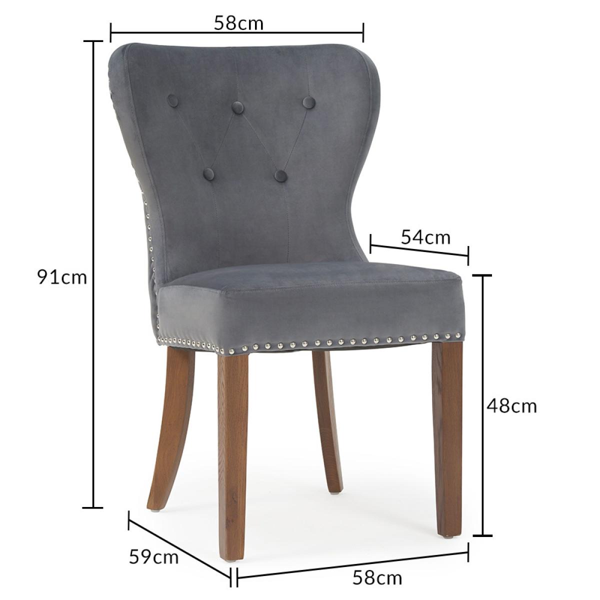 Extending Helmsley Dark Oak Pedestal Dining Table with 4 Grey Keswick Chairs – image 33