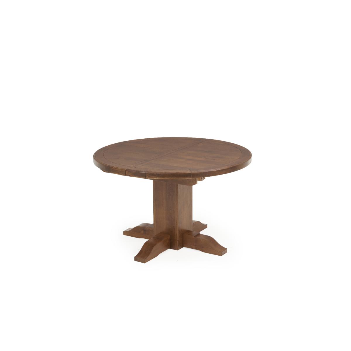 Extending Helmsley Dark Oak Pedestal Dining Table with 4 Grey Keswick Chairs – image 10