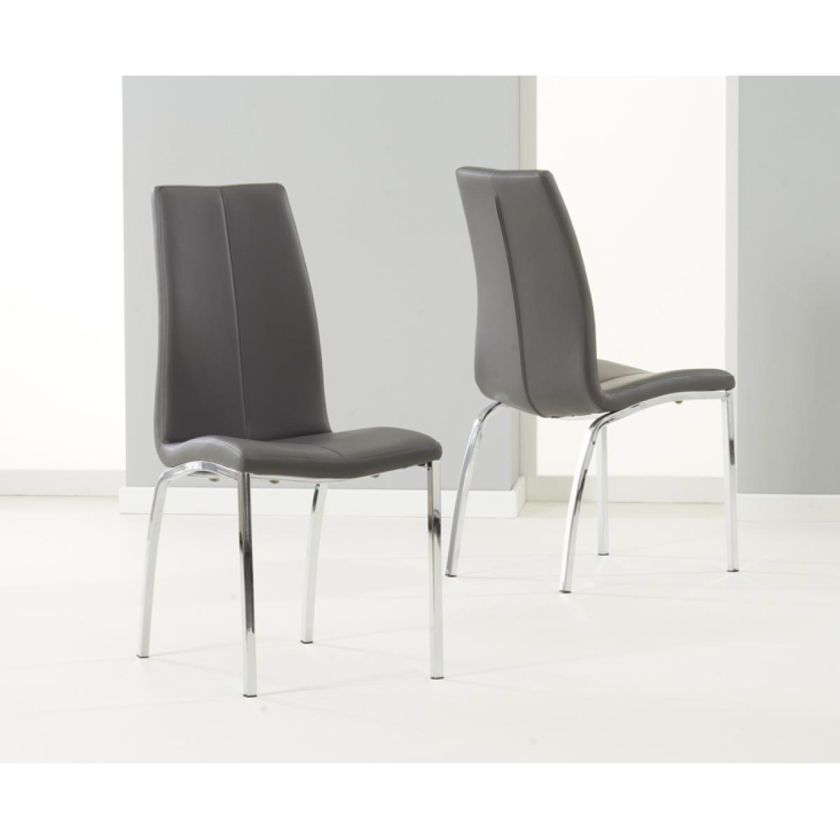 Atlanta Dark Grey Gloss 160-220cm Extending Dining Table With 4 Black Cavello Chairs – image 7