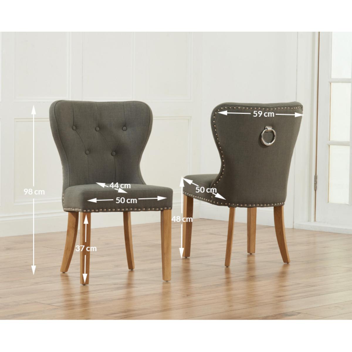 Thetford 180cm Oak Dining Table with 10 Grey Keswick Chairs – image 6