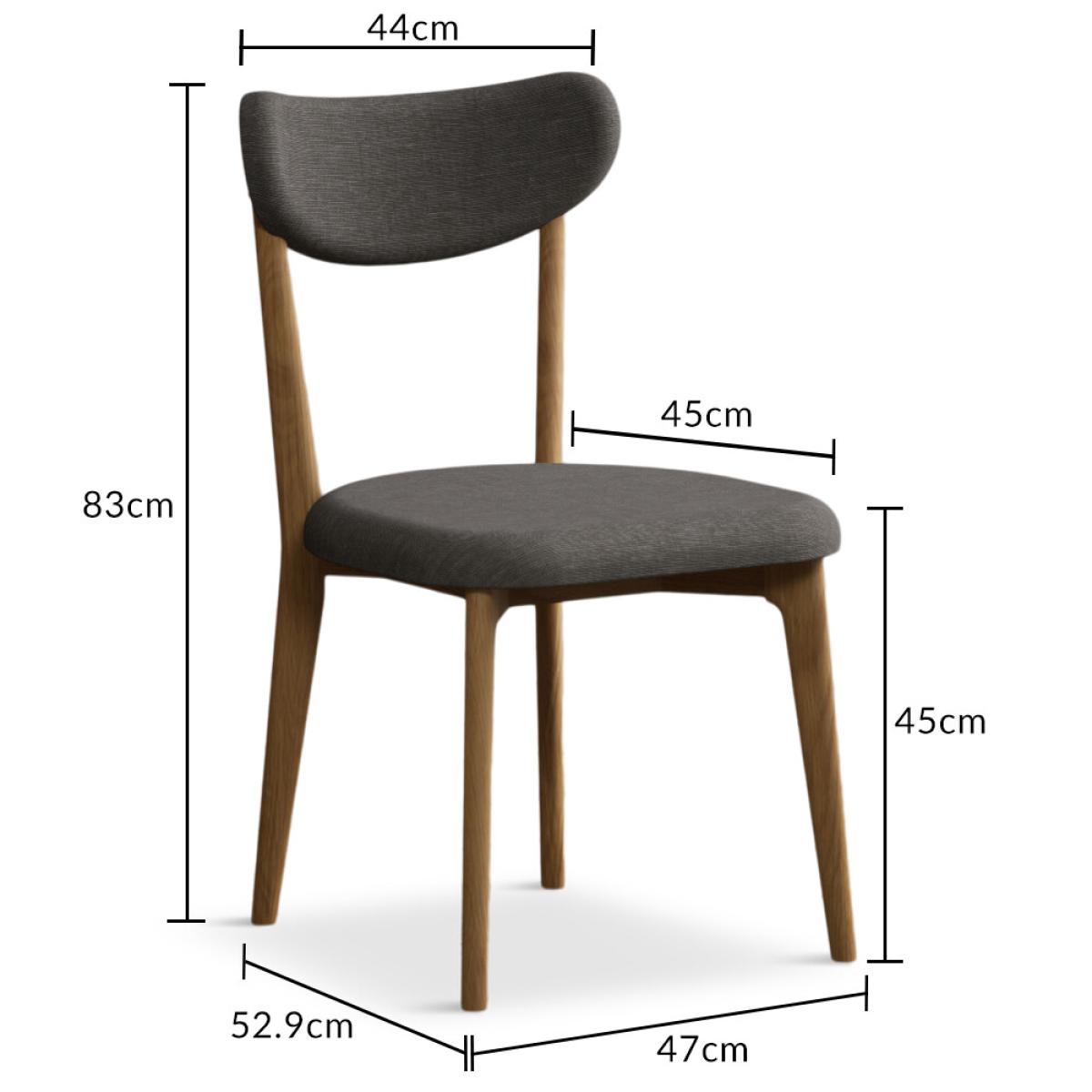 Nordic 150cm Solid Oak and Signal White Painted Dining Table with 2 Grey Nordic Chairs with 1 Grey Bench – image 20