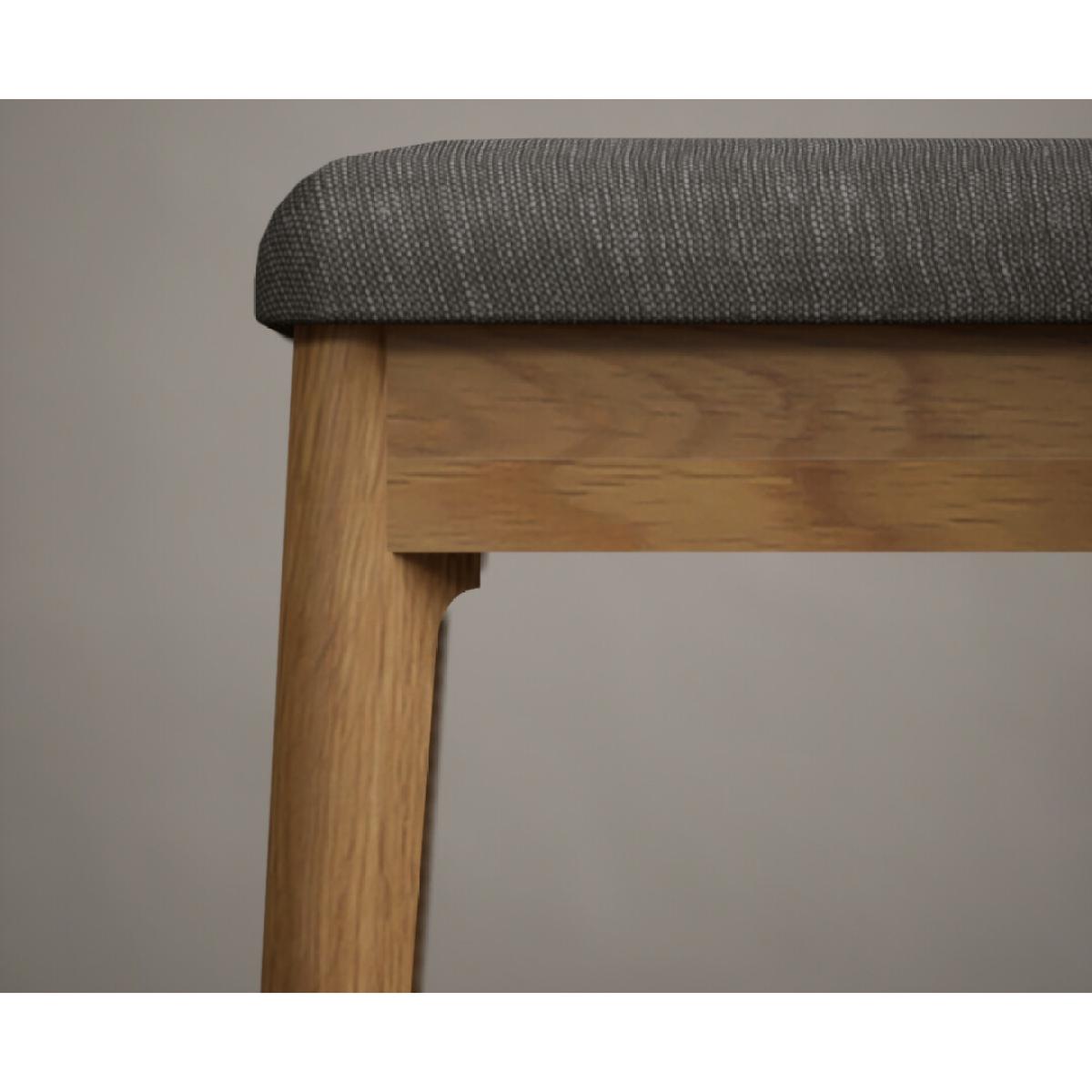 Nordic 150cm Solid Oak and Signal White Painted Dining Table with 2 Grey Nordic Chairs with 1 Grey Bench – image 25