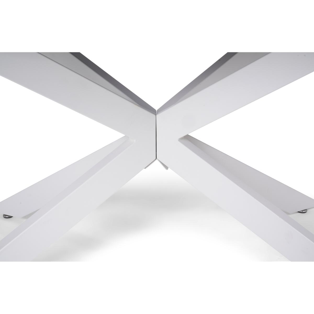 Extending Boston 180cm White Ceramic Dining Table with 10 Grey Vigo Chairs – image 11